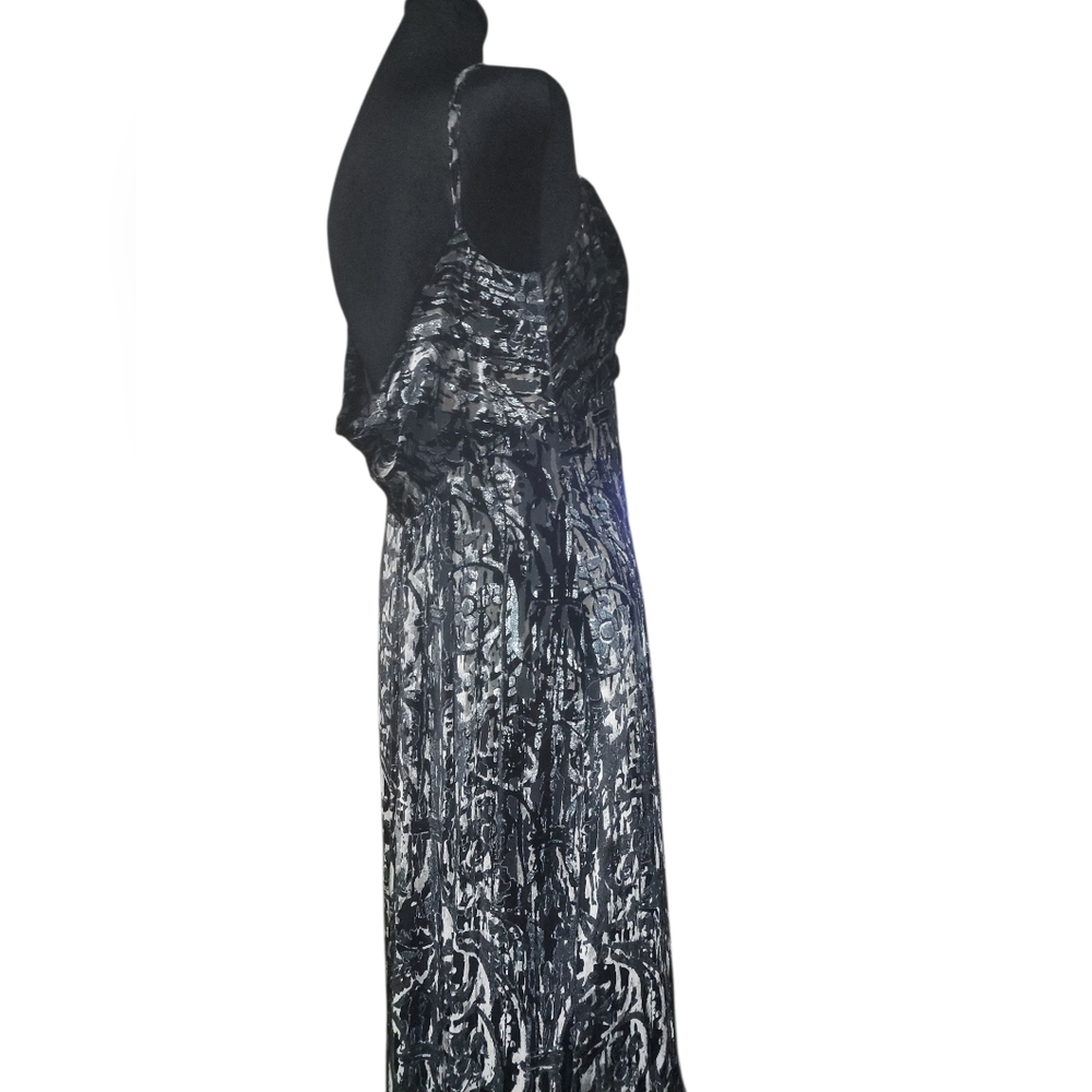 Badgley Mischka Printed Formal Dress, Womens 8 - Picture 4 of 13